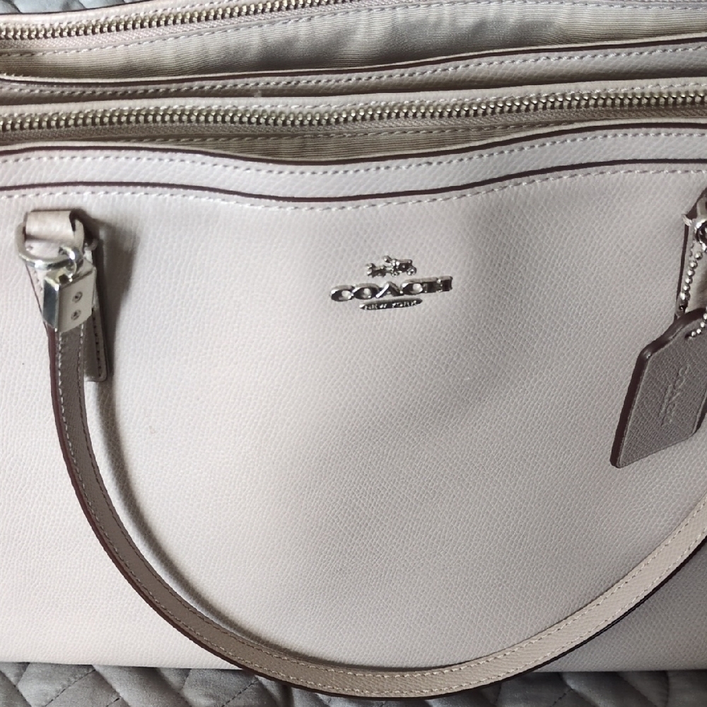 Coach Cream Leather Women's Bag